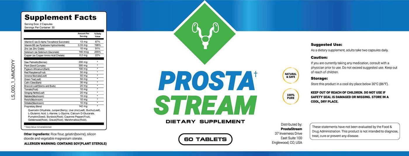 ProstaStream Supplement Fact